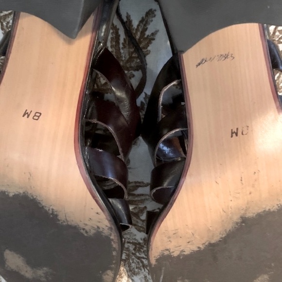 Enzo Angiolini Vintage Fisherman Stack Heel Sandals/Shoes - Picture 4 of 5